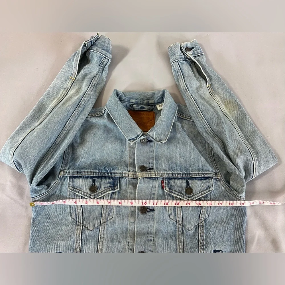 Levis Jacket Mens Sz Small Blue Vintage Premium Jean‎ Denim Trucker Cotton